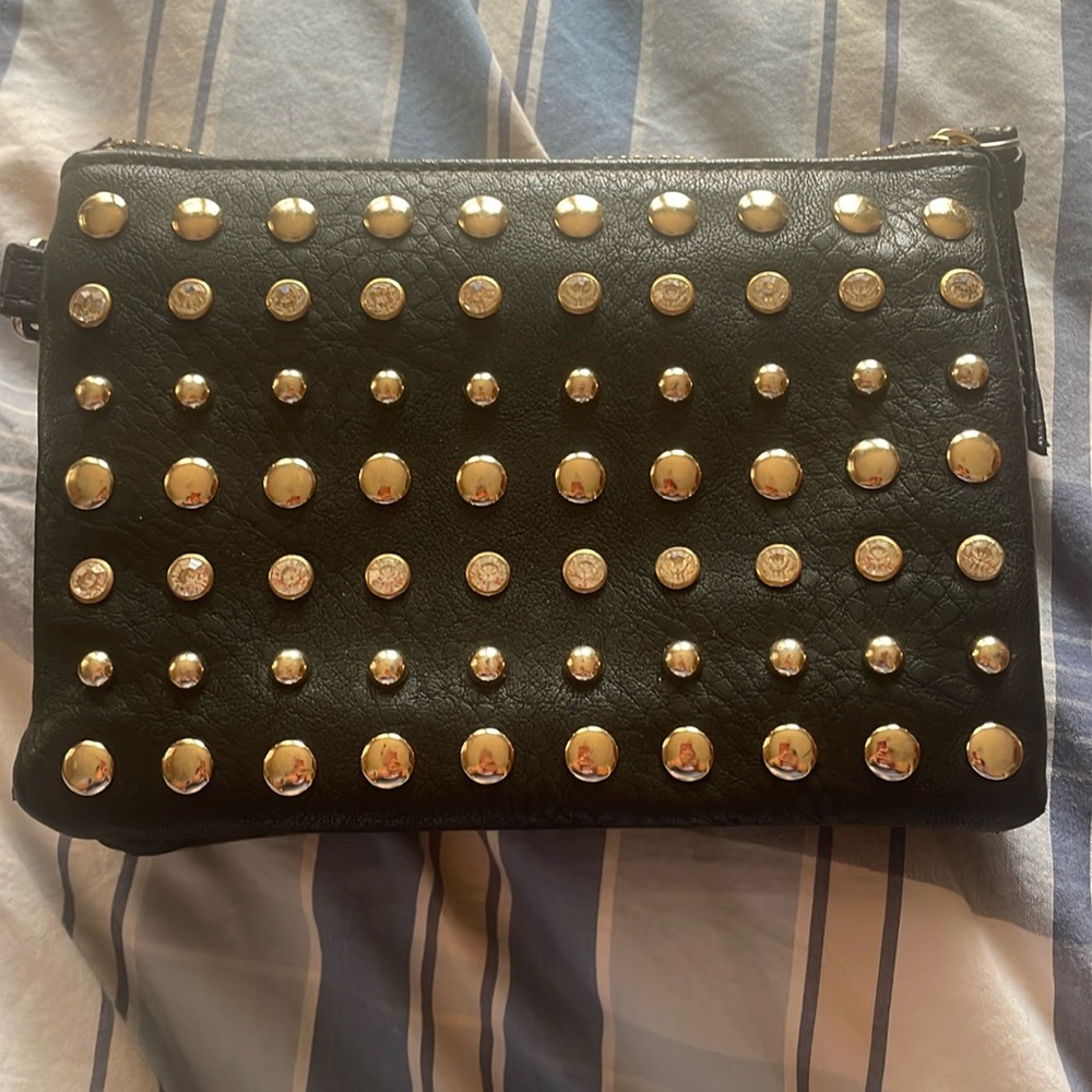 Used - Black Leather Wallet Crossbody